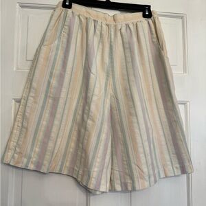 Vintage Laura Mae Striped gaucho Shorts